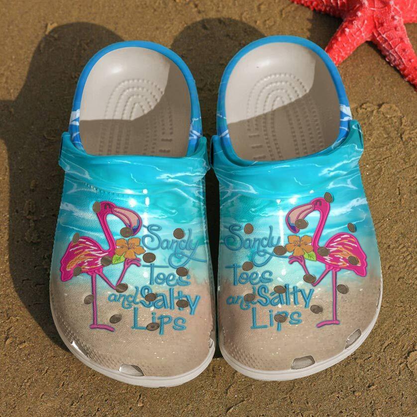 Beach Lover Personalized Clog, Custom Name, Text, Color, Number Fashion Style For Women, Men, Kid, Print 3D Sandy Toes And Salty Lips