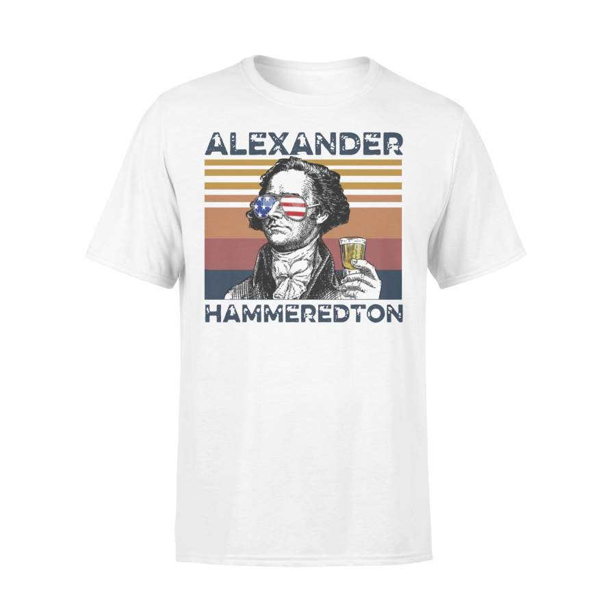 Alexander Hammendeton Beer Glass American Flag Vintage T-shirt