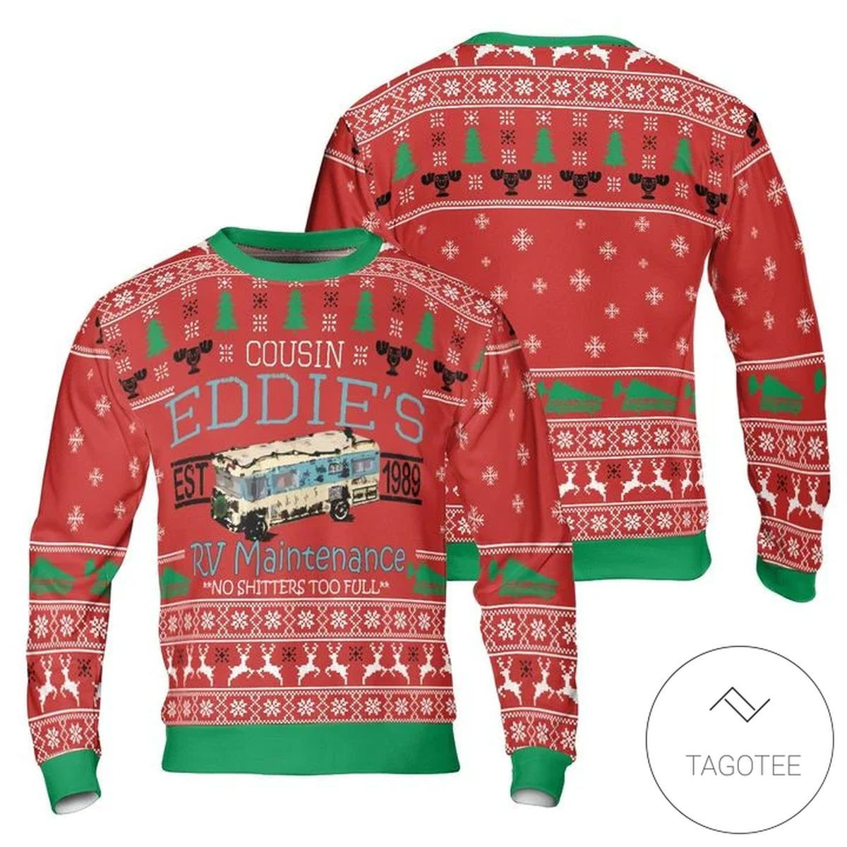 Ugly Christmas Sweater 2021, Cousin Eddie Shitter’S Full Sweatshirt For Women Men Couple Family Funny Cute Plus Size