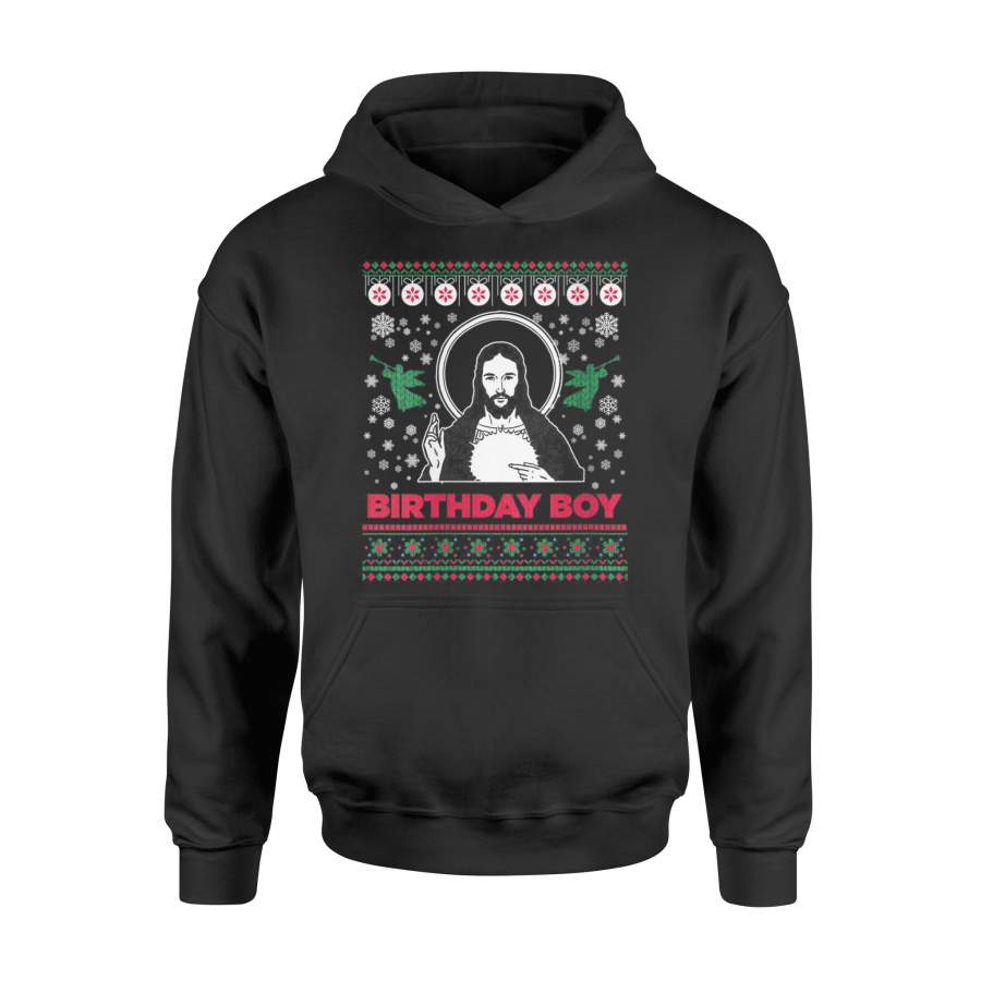 Womens Ugly Christmas Jesus Birthday Boy Apparel For Men And Women V-Neck T-Shirt – Standard Hoodie