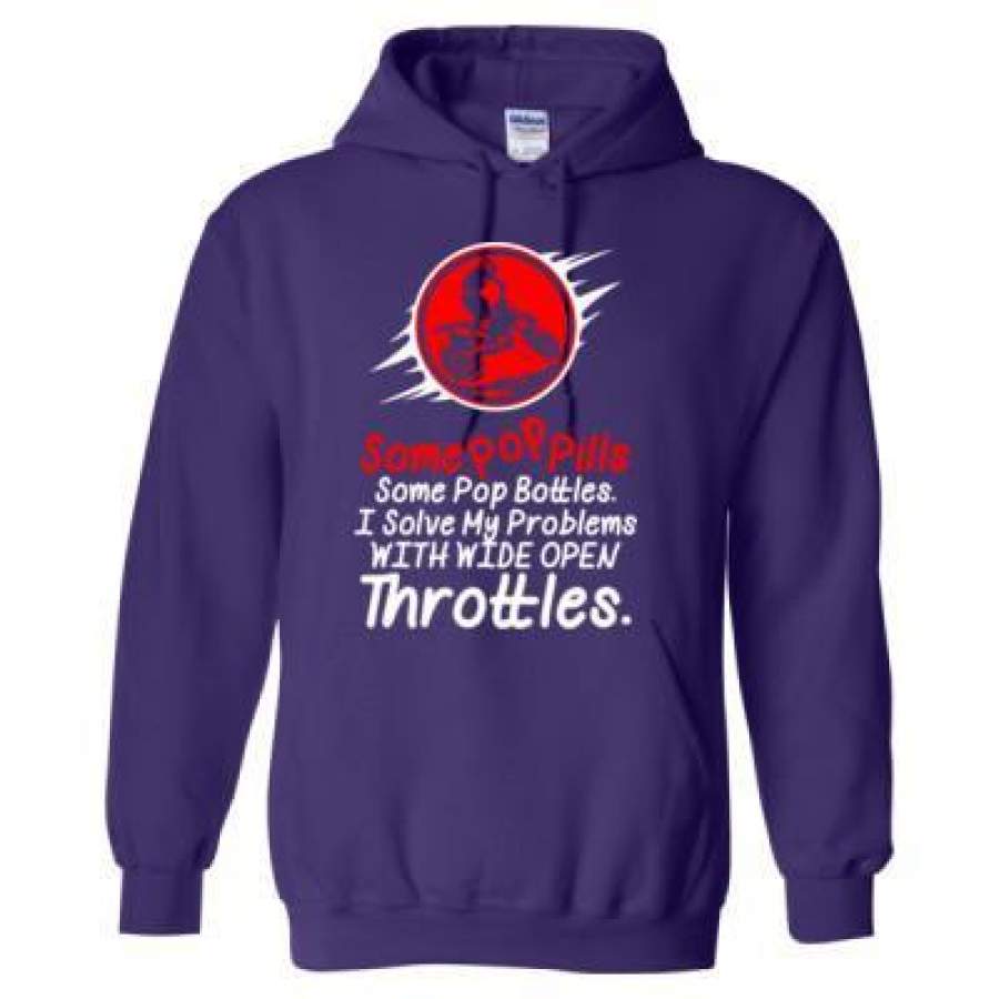 AGR Some Pop Pills Some Bottles I Solve My Prob With Throttles – Heavy Blend™ Hooded Sweatshirt