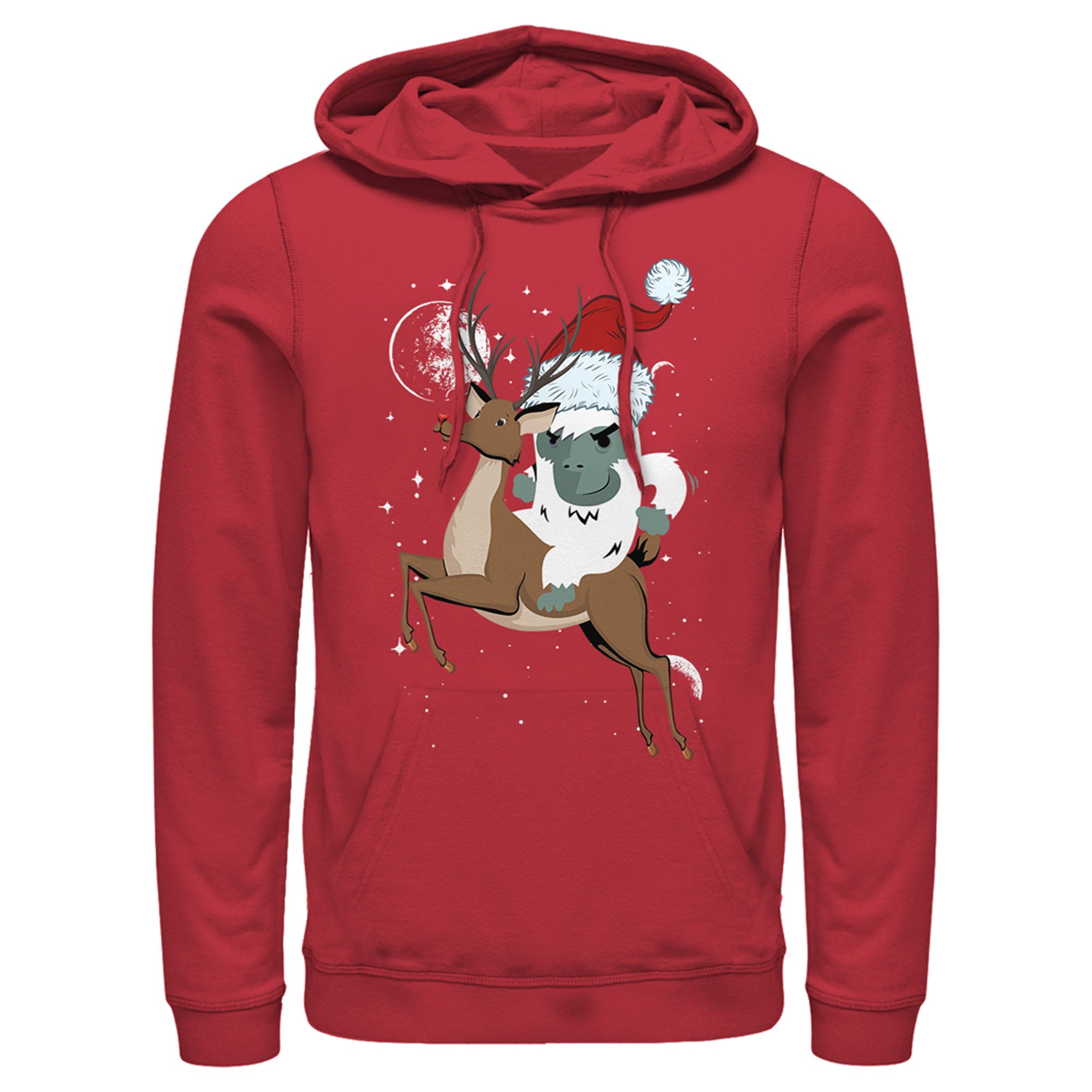 Lost Gods Men’S Santa Yeti  Pull Over Hoodie