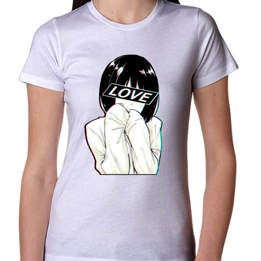 LOVE Sad Japanese Aesthetic Women T-Shirt