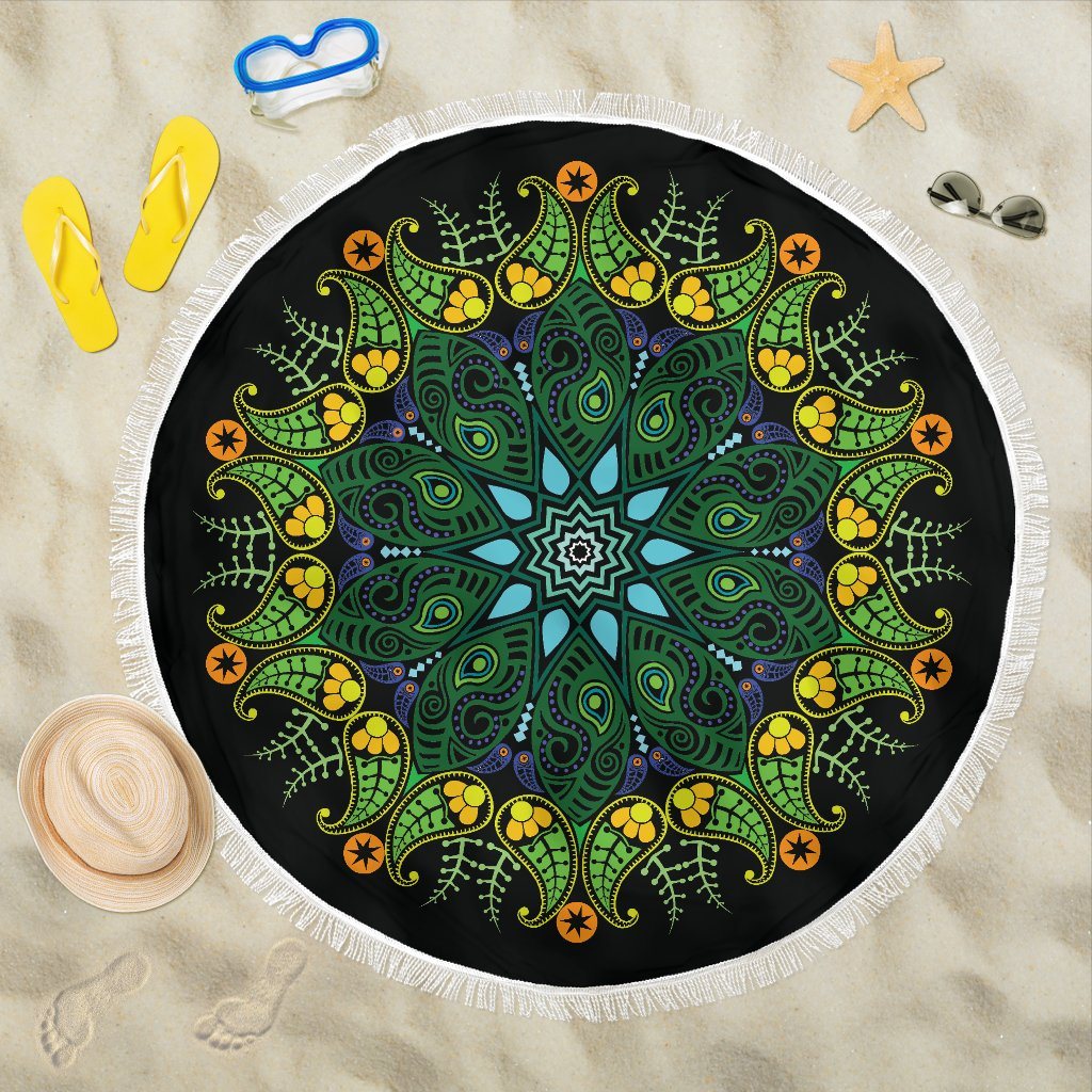 Nature Mandala Beach Blanket