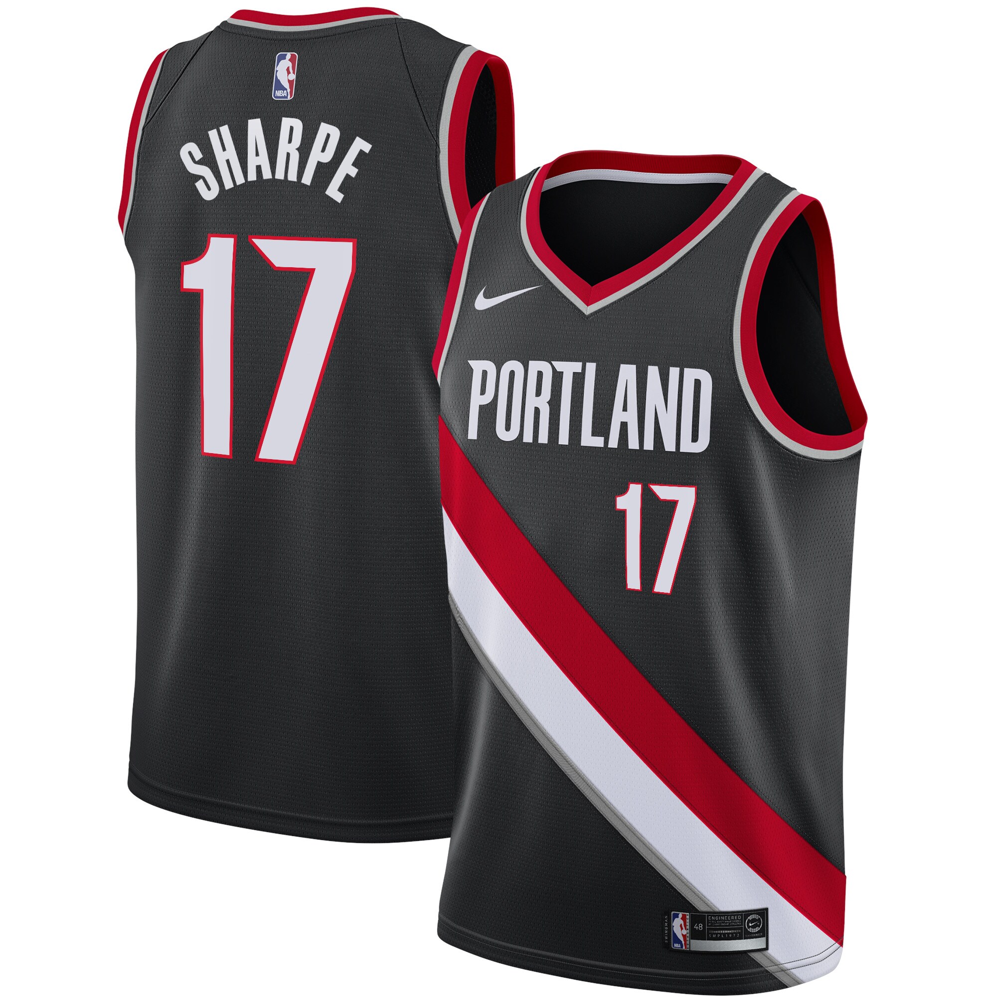 Portland Trail Blazers Icon Edition Swingman Jersey – Black – Shaedon Sharpe – Youth