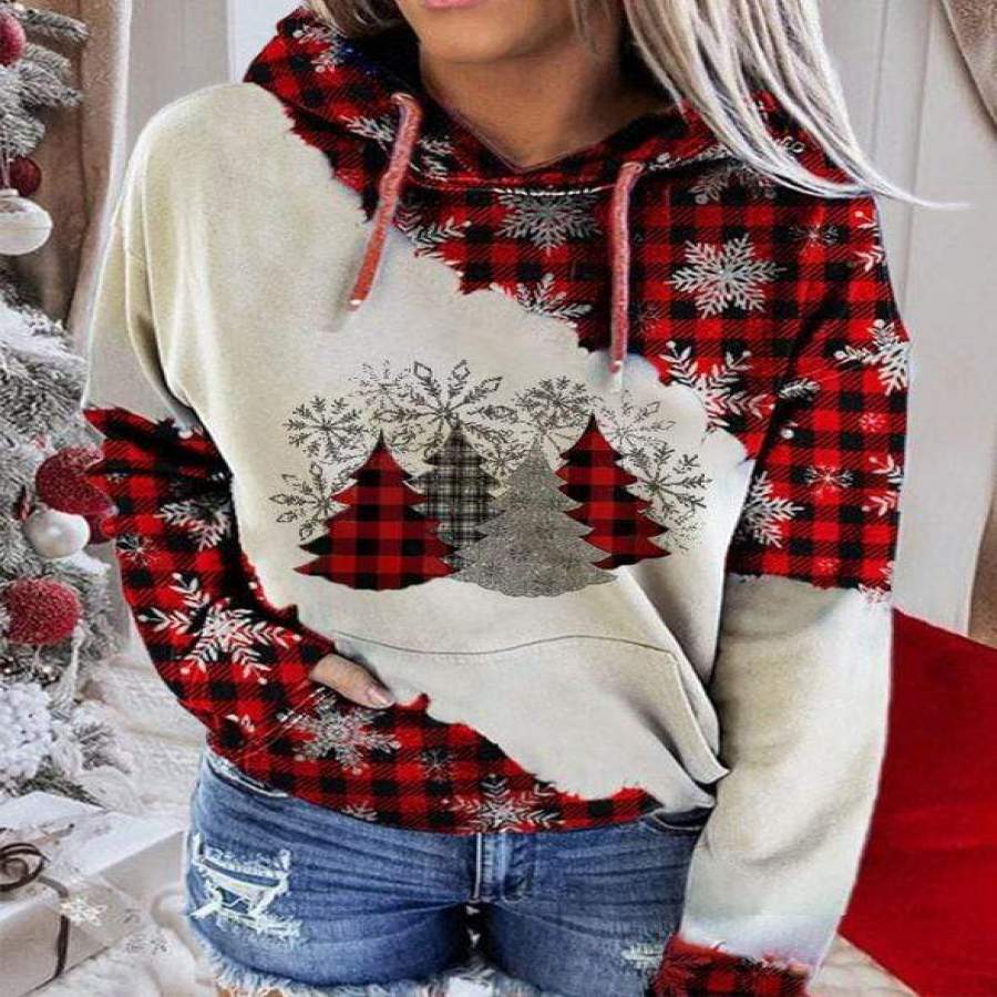 Merry And Bright Christmas Tree & Snow 3D All Over Printed Hoodie Sweater #V