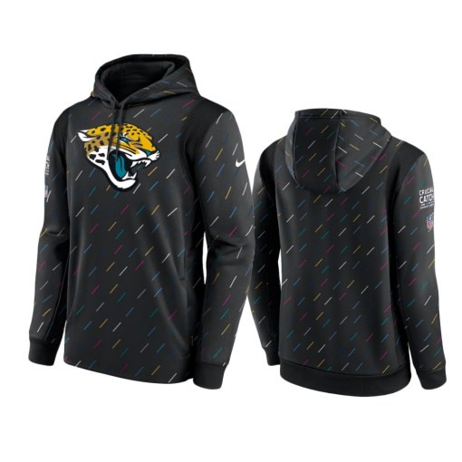 Jacksonville Jaguars Charcoal Therma Pullover 2021 Crucial Catch Hoodie