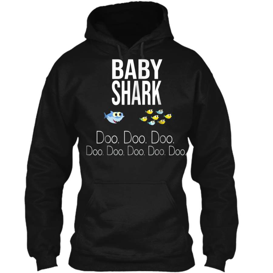 "Baby Shark" Baby Mommy Daddy Matching Family Shark  Pullover Hoodie 8 oz