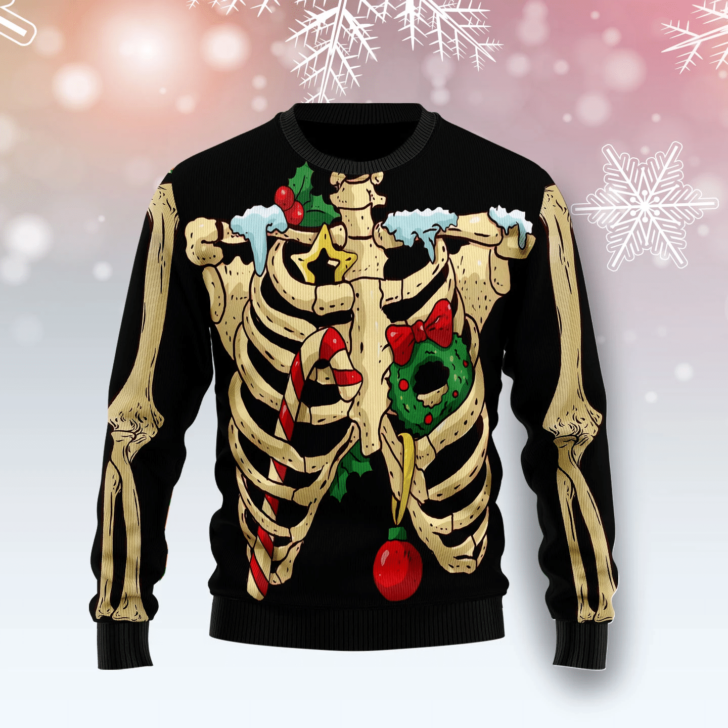 Skeleton Christmas Awesome Christmas Ugly Sweater