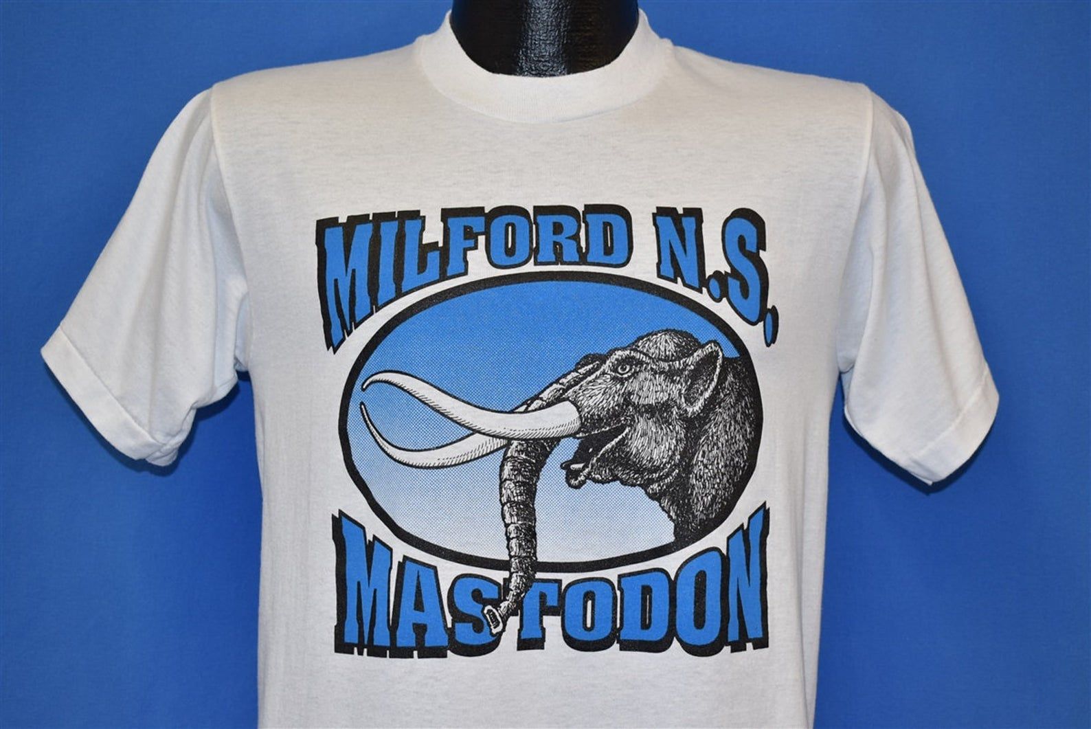 90S Milford Nova Scotia Mastodon Extinct Animal Elephant T-Shirt