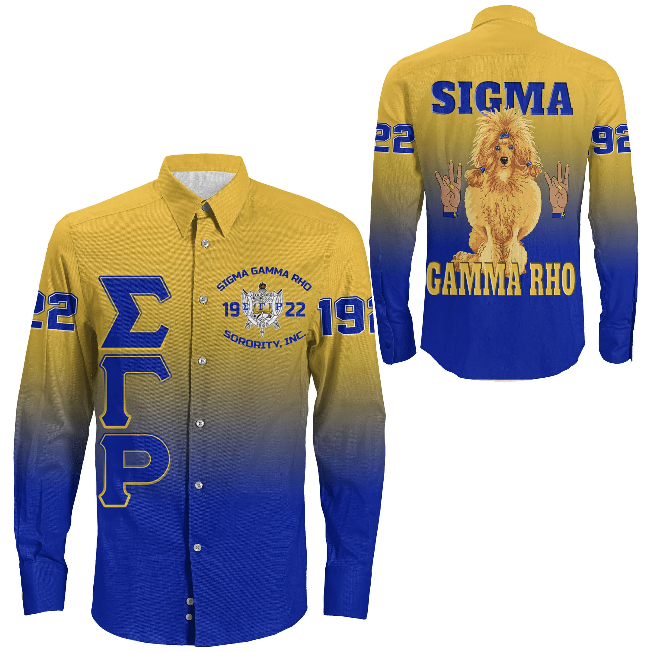 Africa Zone Shirt – Sigma Gamma Rho Gradient Long Sleeve Button Shirt A31