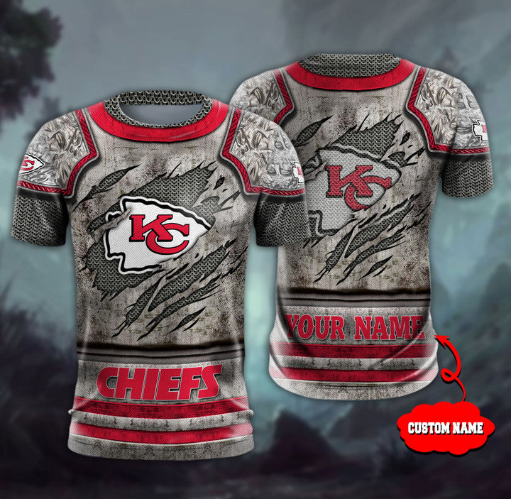 Men’S Warrior Kansas City Chiefs T Shirt Personalized Any Name