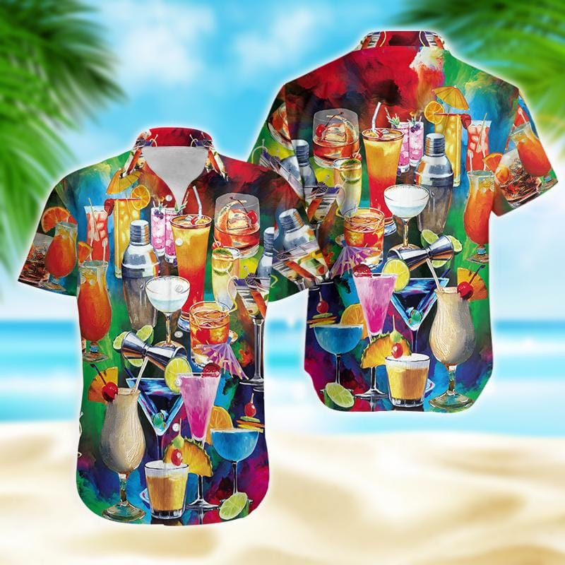 Cocktail Cool Summer Hawaii Aloha Shirts Dh Ha110829