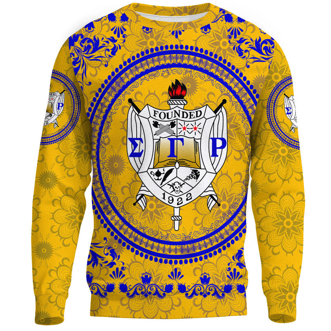 Africazone Clothing – Sigma Gamma Rho Floral Pattern Sweatshirts A35