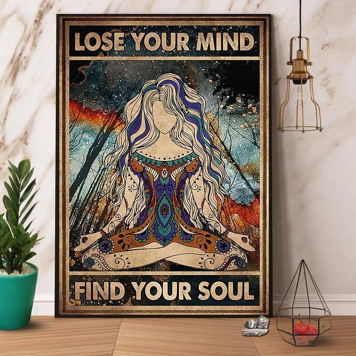 Yoga Lose Your Mind Find Your Soul Gift For Family Home Decor Matte Canvas Canvas Prints