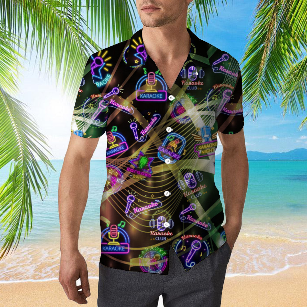 Amazing Karaoke Neon Sign Hawaii Shirt For Men And Women Ha47389