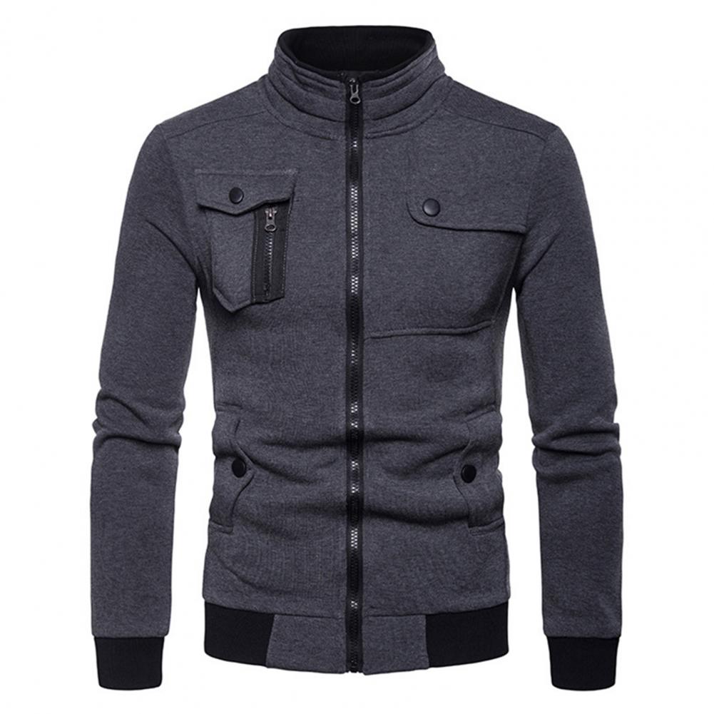 Spring Autumn Hoodies Jackets for Men Sweatshirts Casual British Style Zipped Stand Collar Men’s Hip Hop Hoodie chaquetas alx