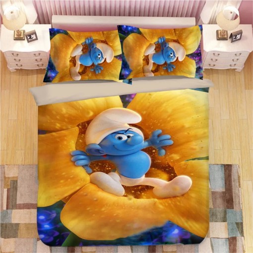 The Smurfs Smurfette 6 Duvet Cover Pillowcase Home Decor 3D Bedding Set 6694