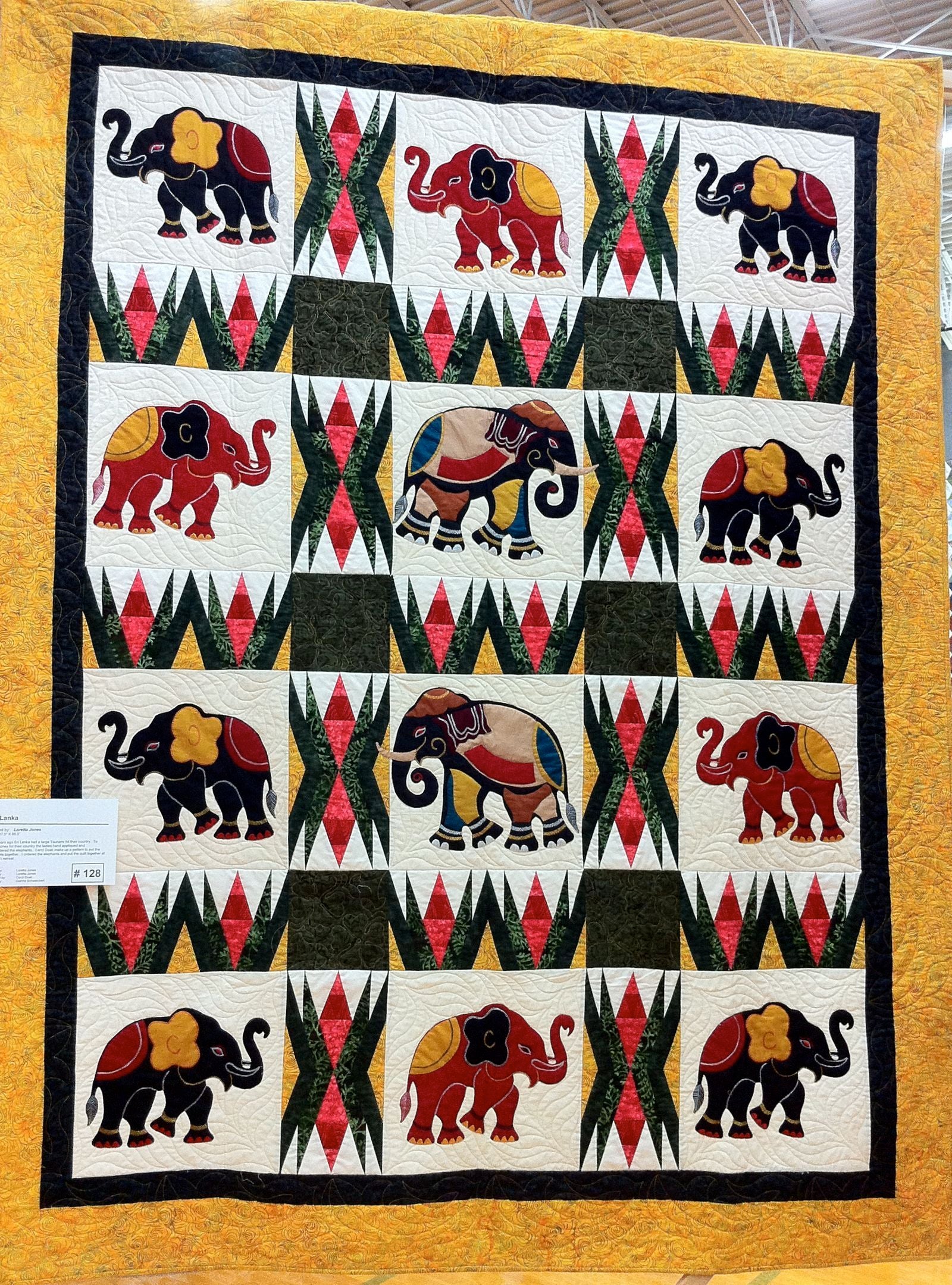 African Elephant Quilt Tuacs