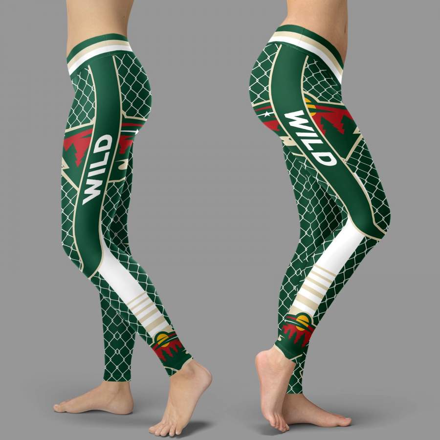 Single Small Line Circle Stylish Fashion Minnesota Wild Leggings