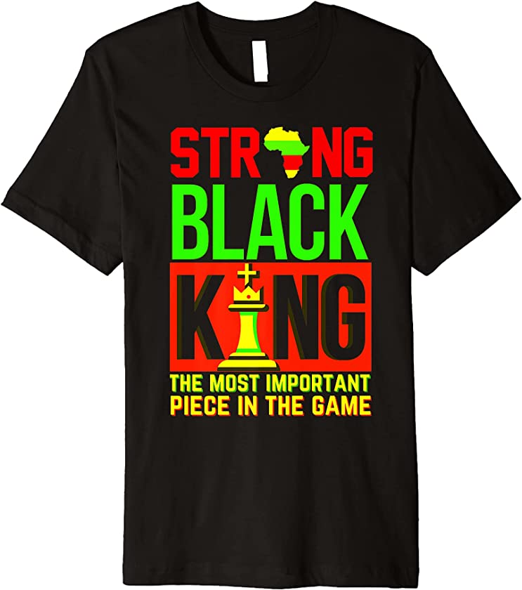 Juneteenth Dad Strong Black King Chess Boy Men Fathers Funny Premium T-Shirt