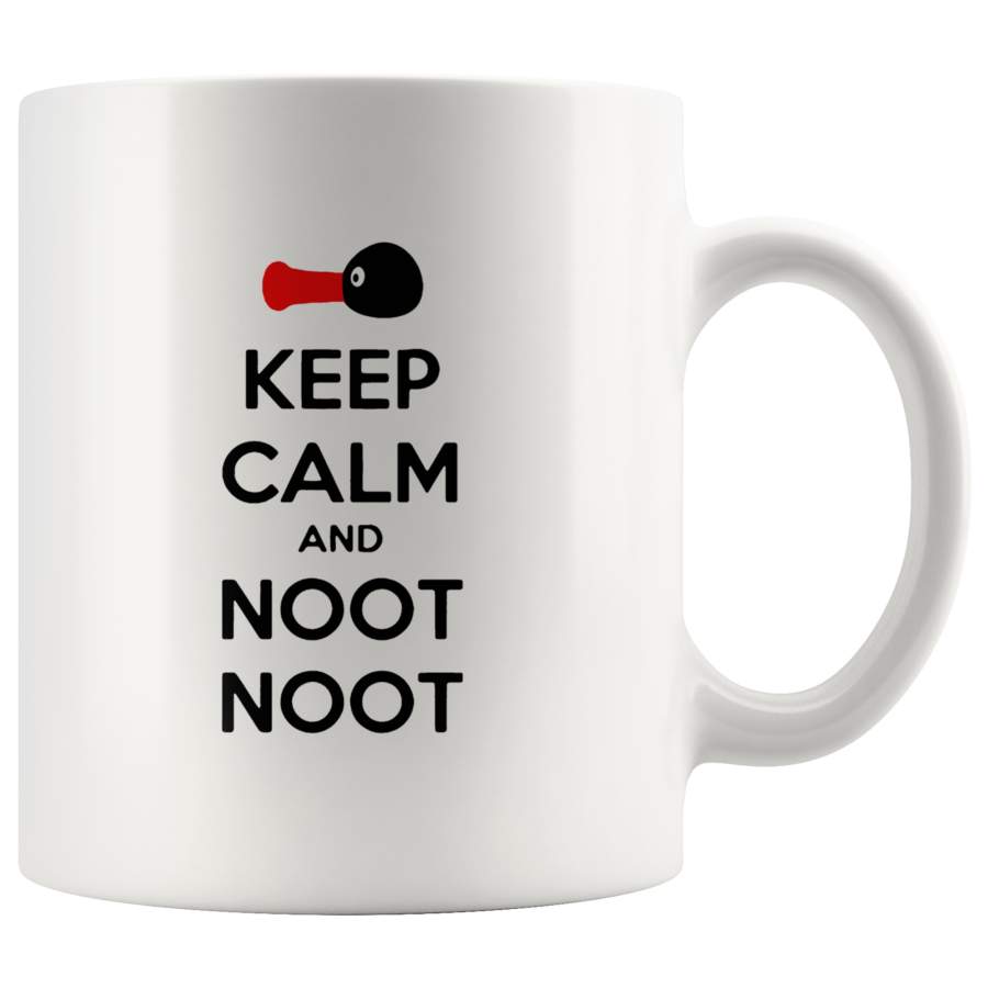 Pingu Penguin Keep Calm And Noot Noot Penguin White Coffee Mug