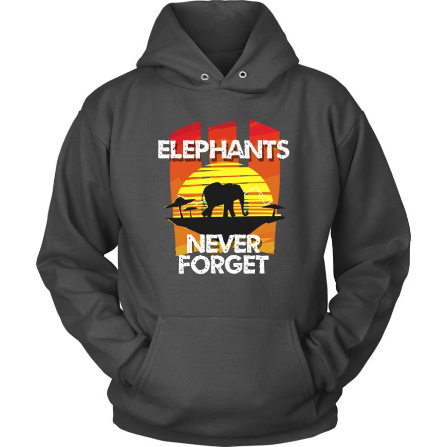 Elephants Never Forget Novelty Hoodie