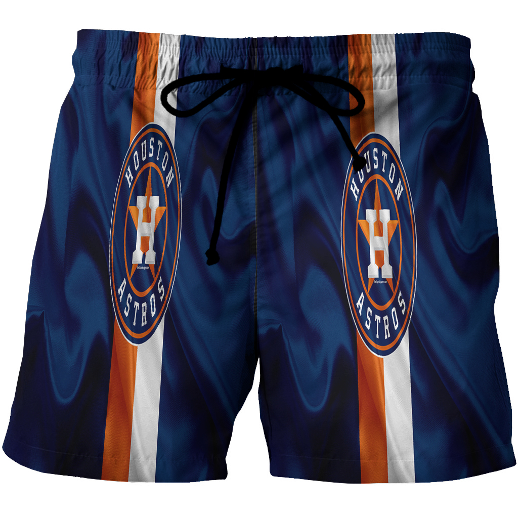 Houston Astros Silk Texture 3D All Over Print Summer Beach Hawaiian Short