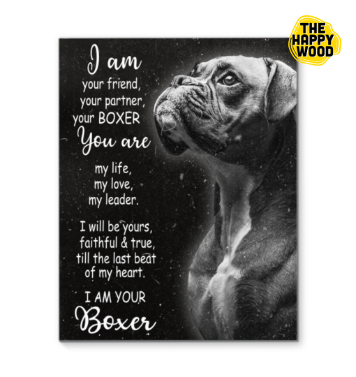 Black Boxer I Am Your Friend Custom Vertical Canvas Poster For Home Decoration