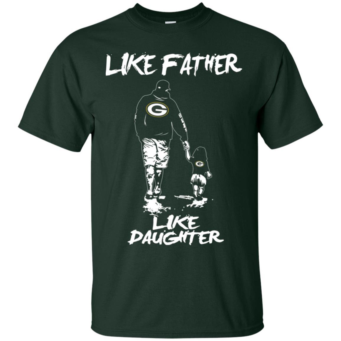 Great Like Father Like Daughter Green Bay Packers Tshirt For Fans