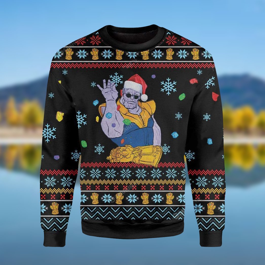 Thanos Christmas Ugly Sweater | Unisex | Full Size | Adult | Colorful | US1826