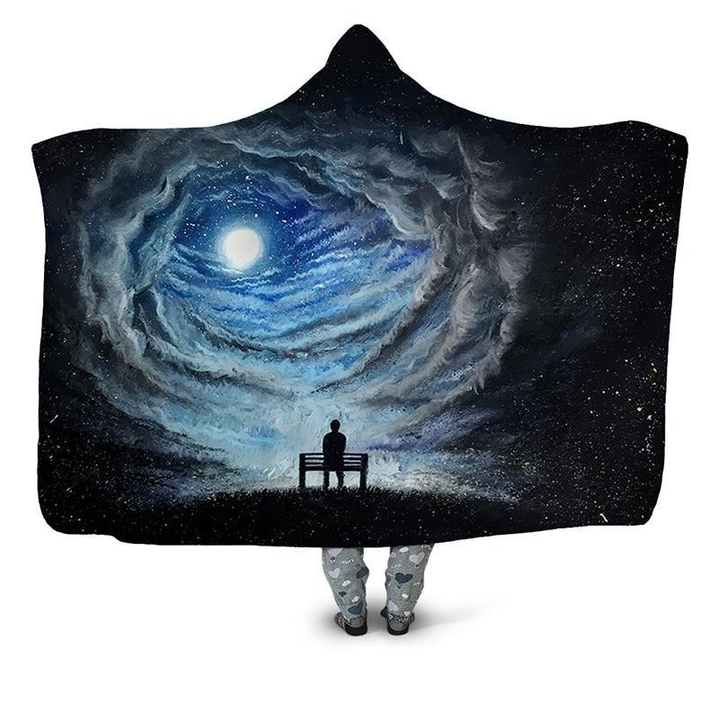 Whirlwind Night Sky Blanket Hoodie