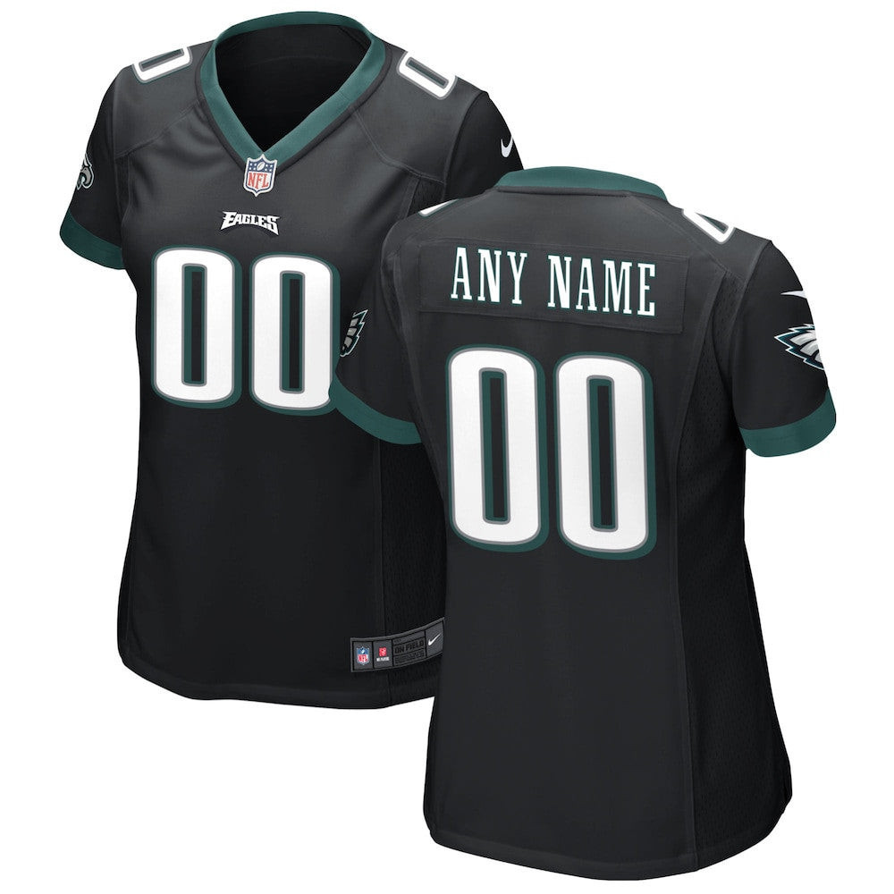 Women’S Nike Black Philadelphia Eagles Alternate Custom Game Jersey