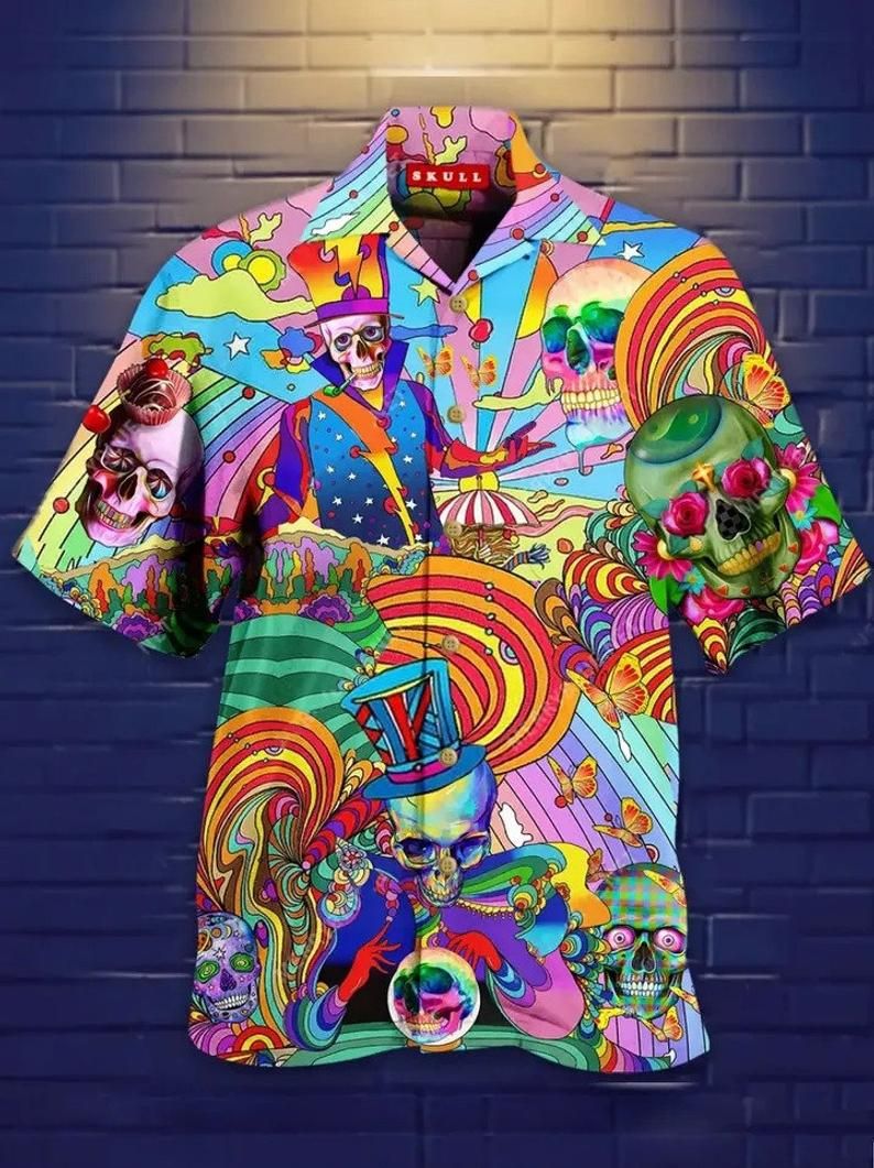 Skull Multicolor Nice Design Hawaii Shirt Ha46180