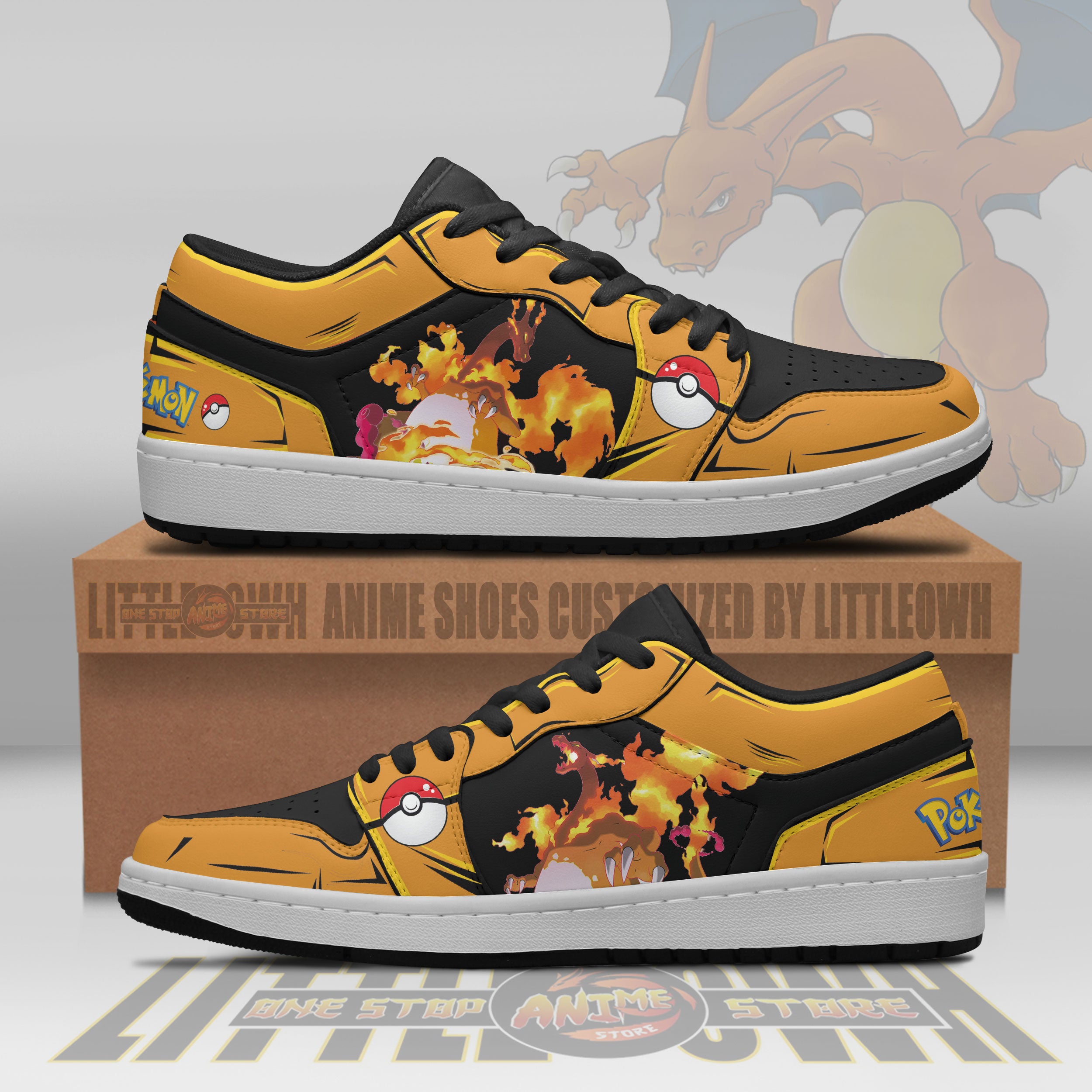 Charizard Pokemon Anime Shoes Custom Jd Low Sneakers