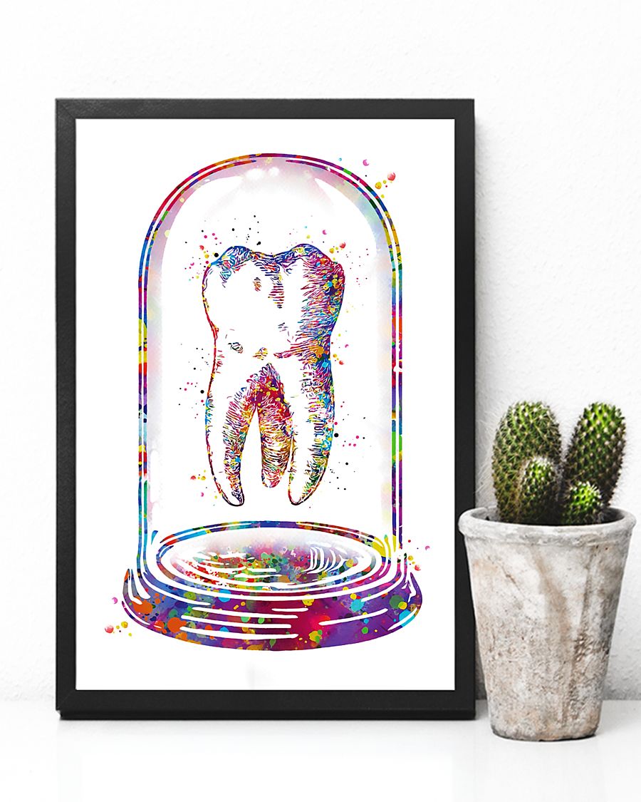 Professions Poster – Dentist Art Human Tooth Vertical Canvas And Poster | Wall Decor Visual Art
