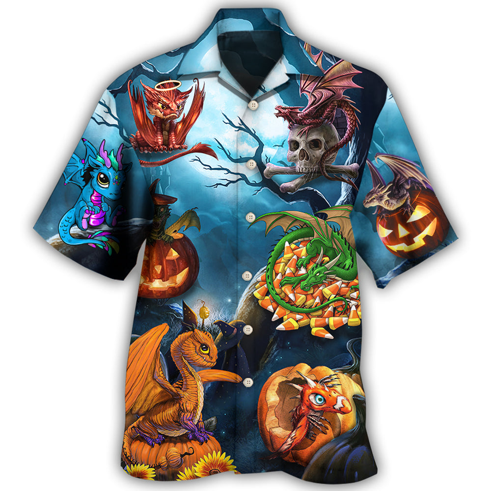 Dragon Halloween Pumpkin Scary Sky Night Hawaii Shirt Ha76136