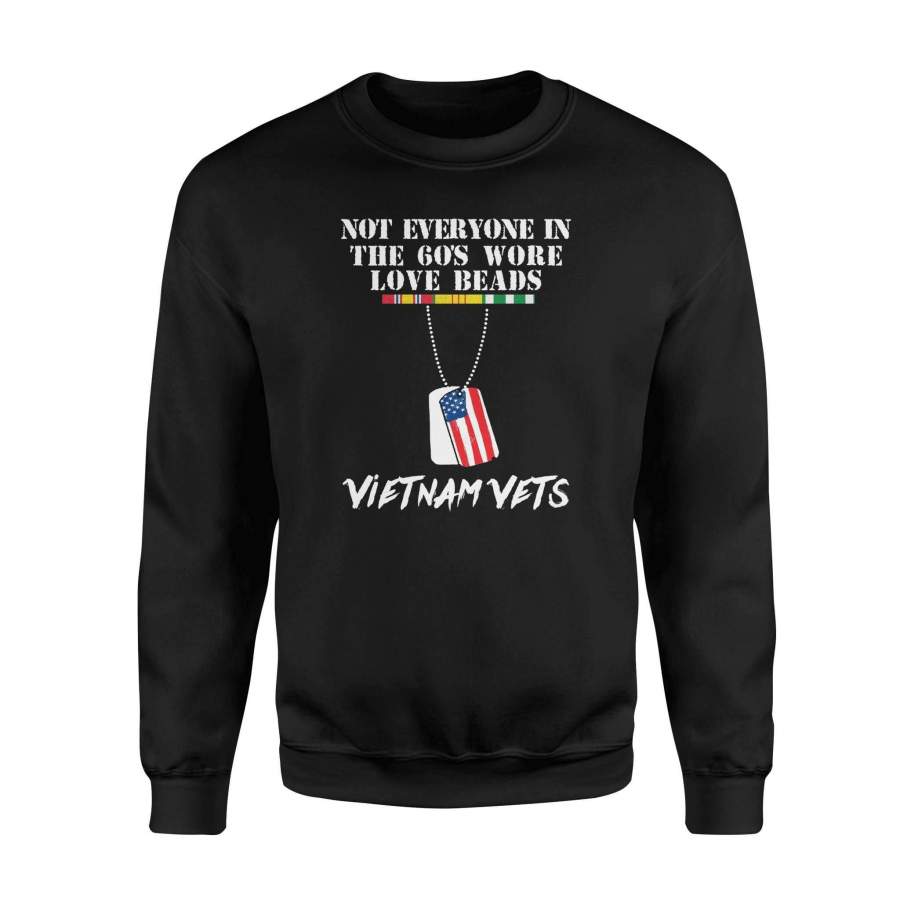 Vietnam veteran – love beads – Premium Fleece Sweatshirt