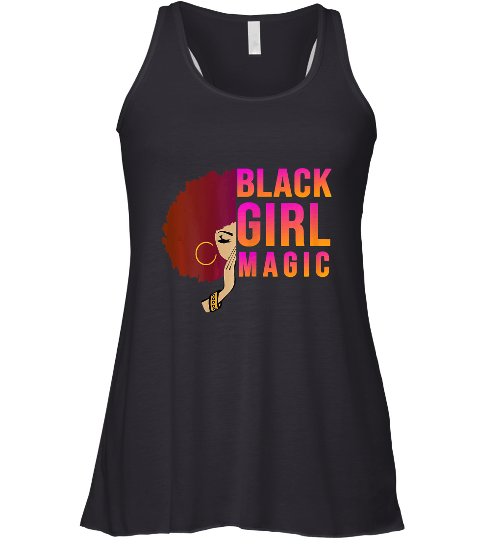 Black Girl Magic T Shirt Afro Melanin Queen Woman Gift Racerback Tank