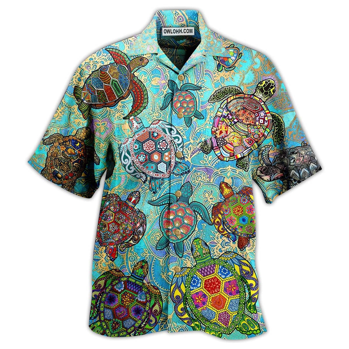 Turtle Love Swimming And Love Ocean – Hawaiian Shirt  – Owl Ohh