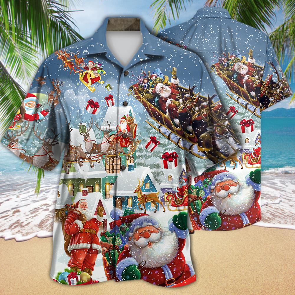 Santa Christmas Hawaii Shirt For Men Women Adult Ha65523