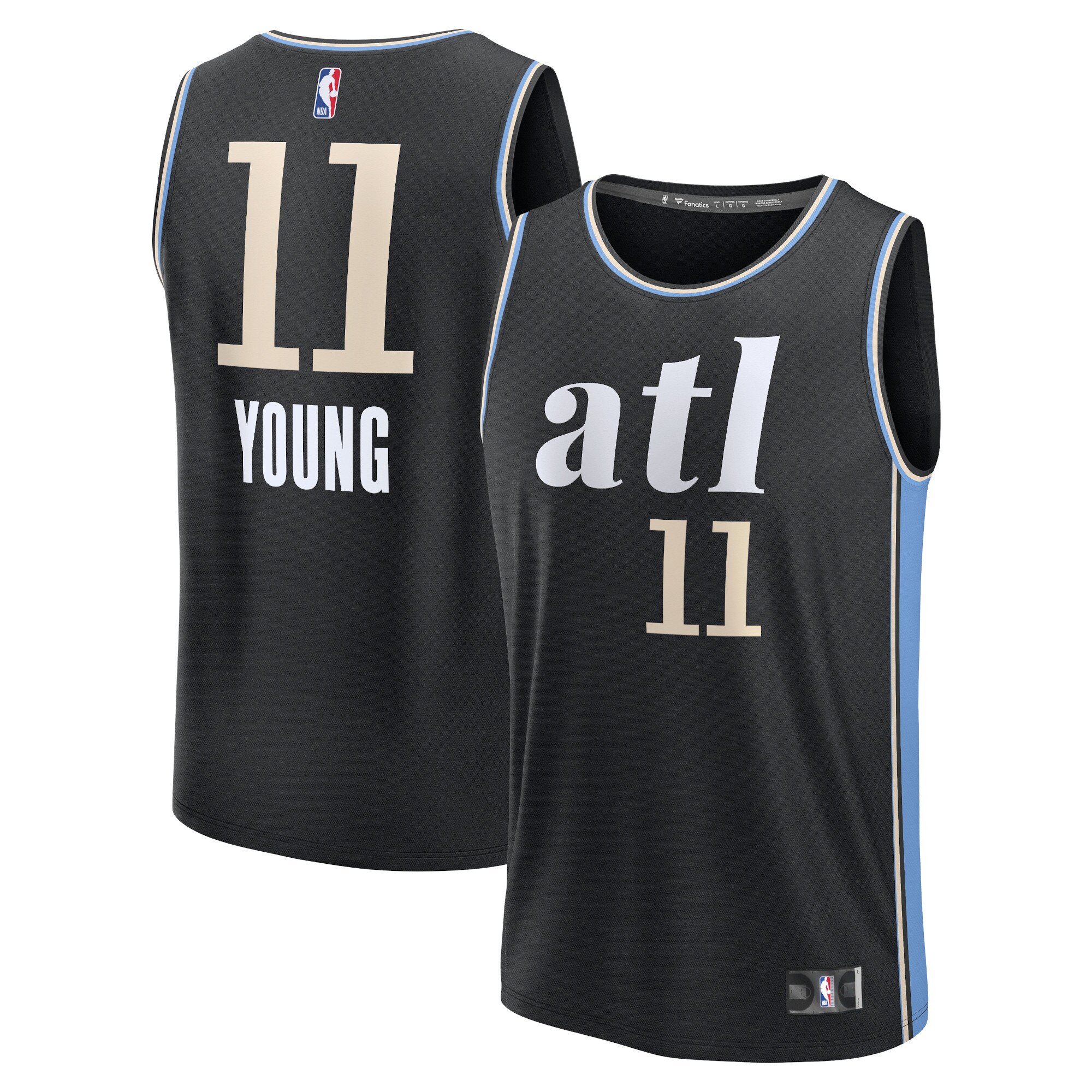 Trae Young Atlanta Hawks Branded Fast Break Jersey – Black – City Edition