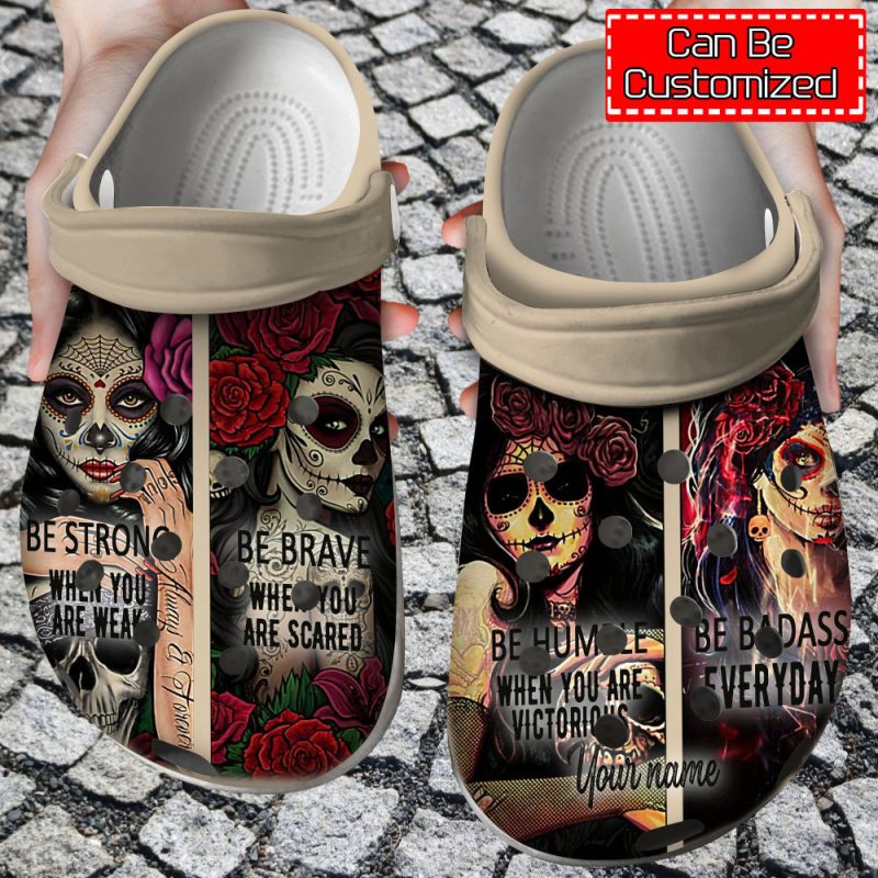 Skull – Skull Personalized Be Strong Clog Shoes For Men And Women