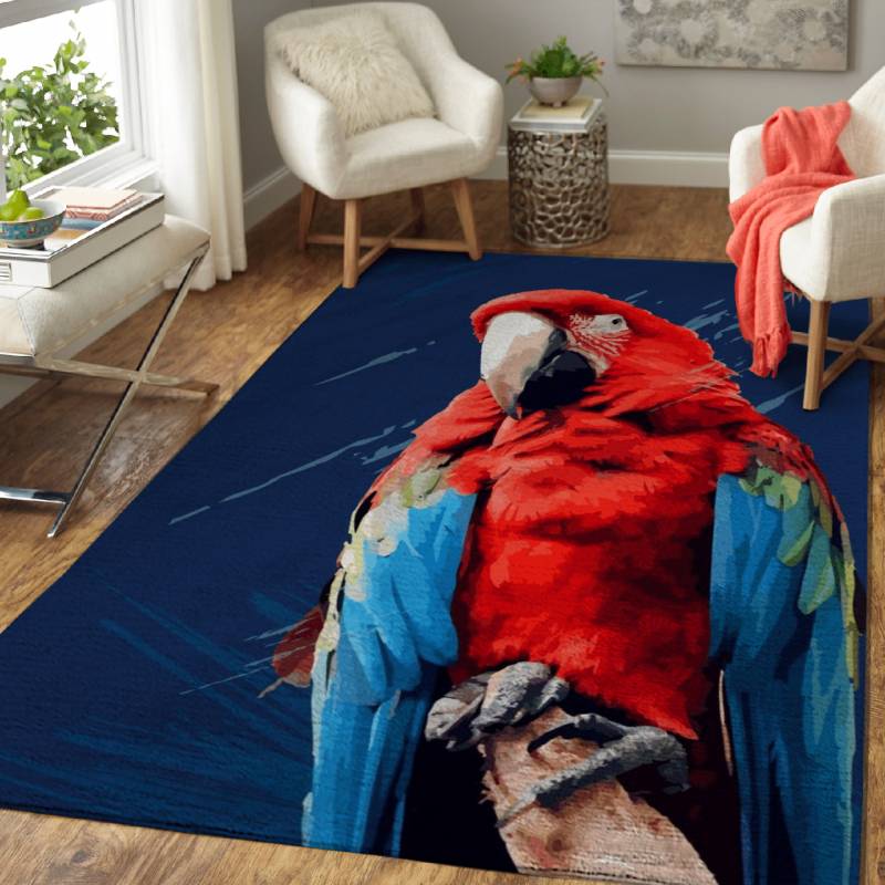 Red Parrots  – Animals Area Rug Carpet