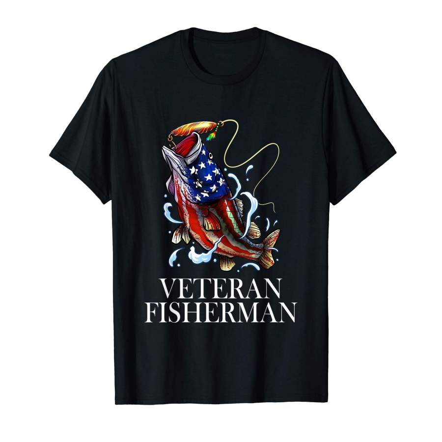 Veteran Fisherman  Fishing T-Shirt