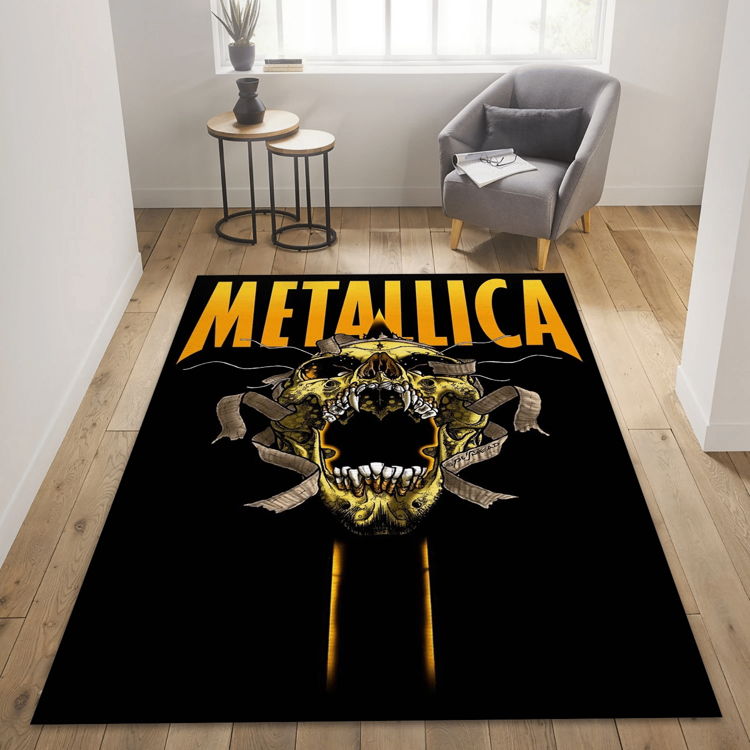 Metallica Thrash Metal Music Area Rug Carpet, Living Room  Rug – Christmas Gift Us Decor