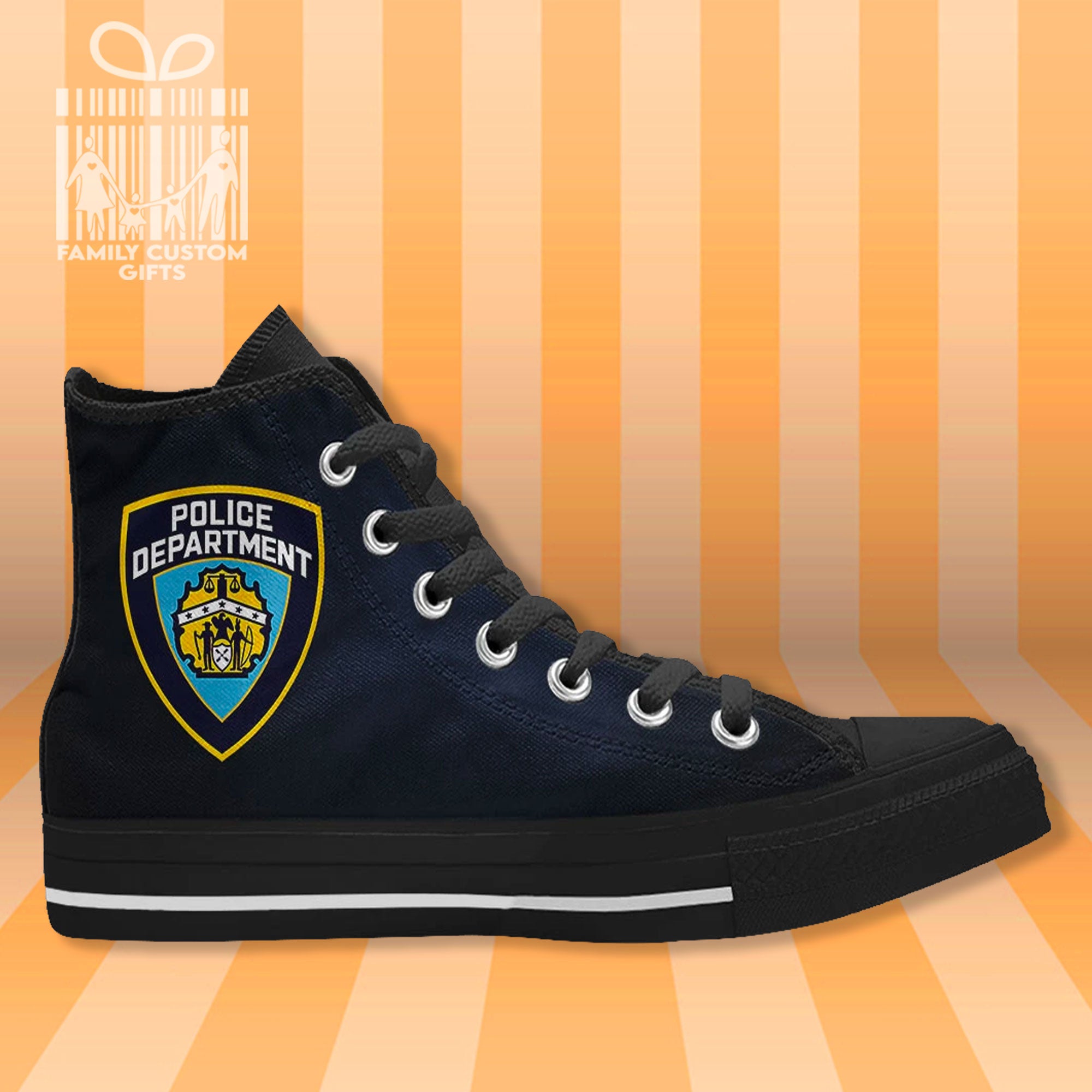 New York City Police Department Top Canvas Shoes For Men Women 3D Prints Fashion Sneakers