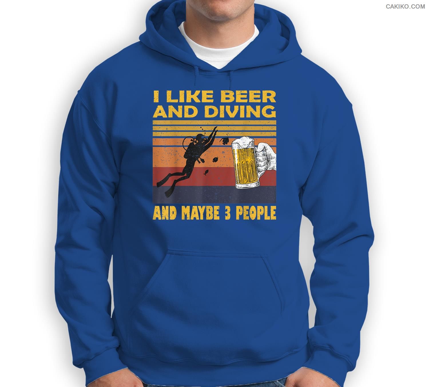 I Like Beer And Diving And Maybes 3 People Vintage Sweatshirt & Hoodie