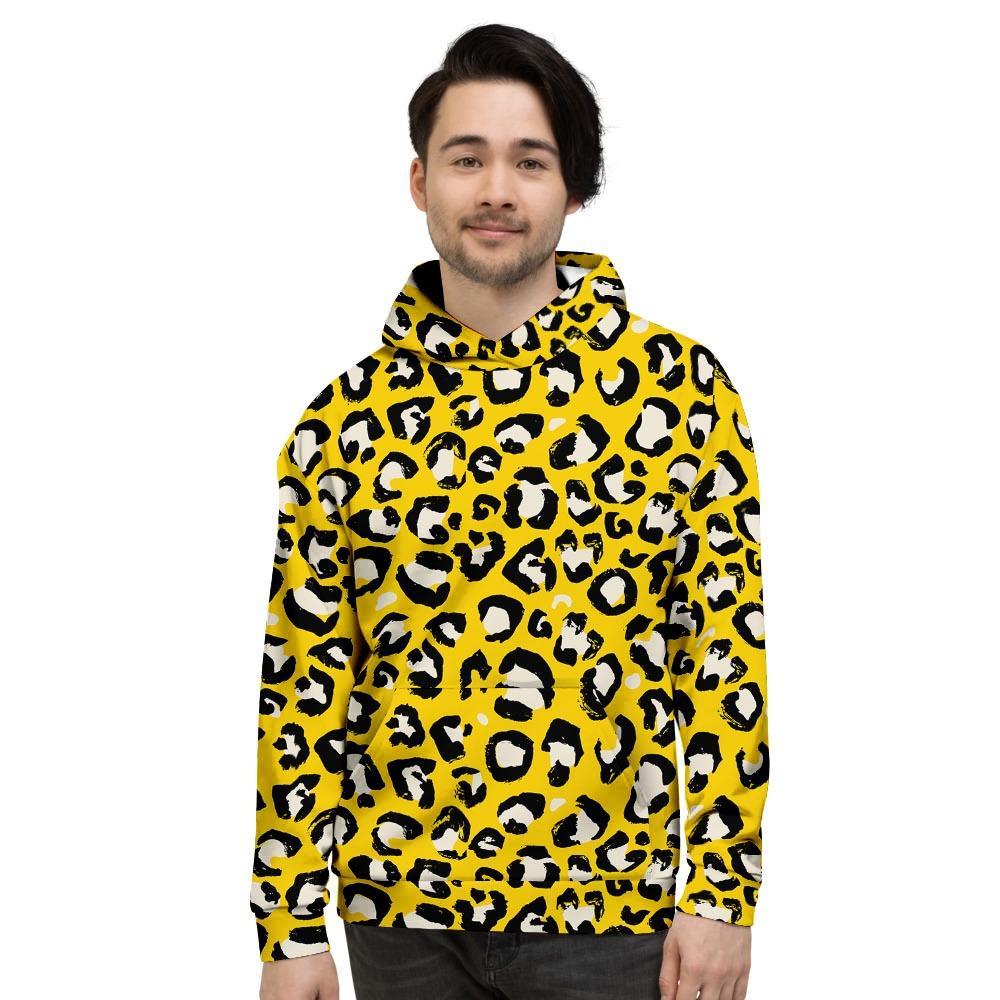 Yellow Leopard Men’S Hoodie