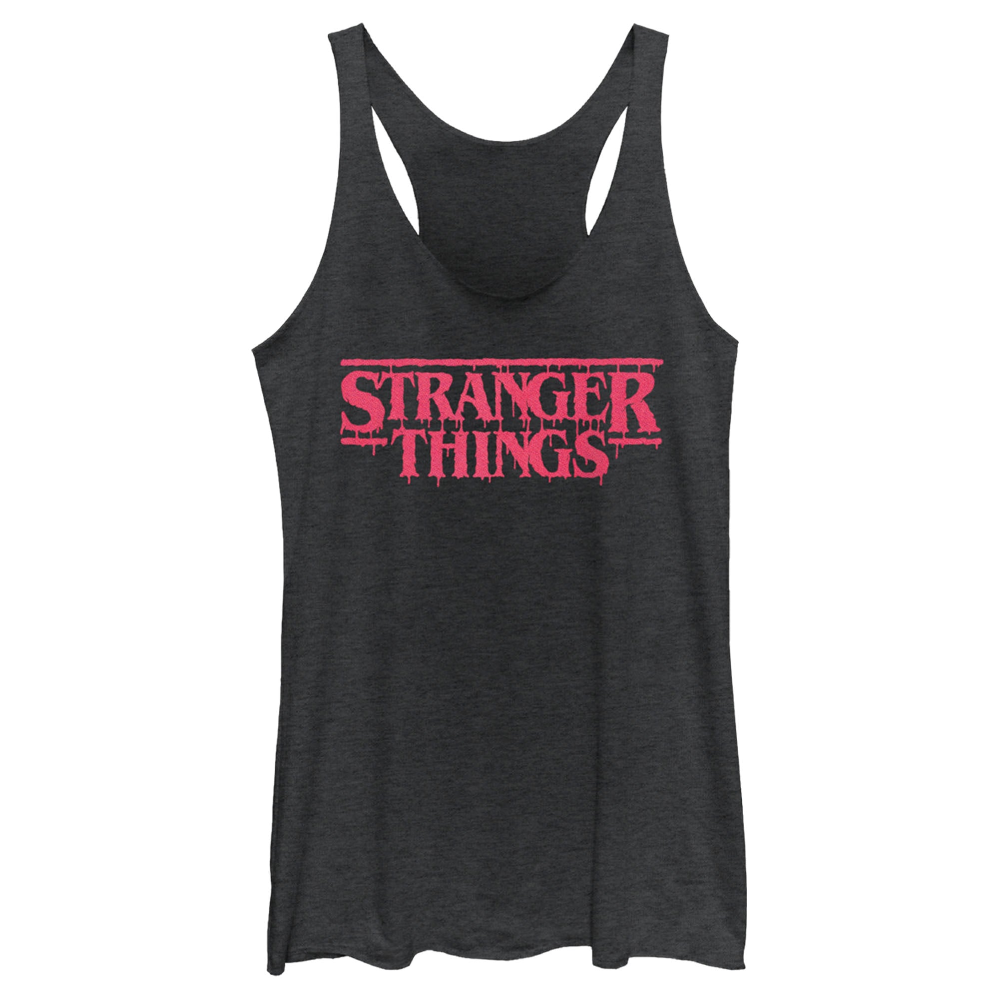 Women’S Stranger Things Dripping Logo Racerback Tank Top